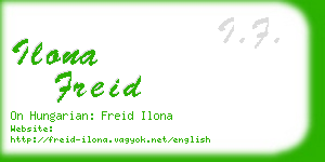 ilona freid business card